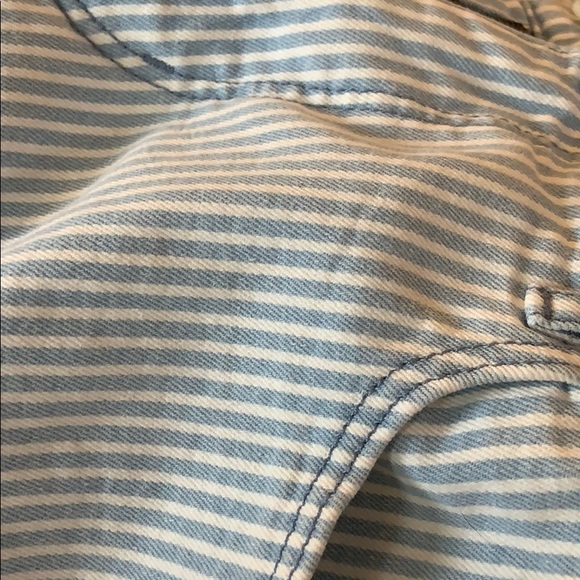 LOFT Striped High Waist Skinny Crop Jeans - Picture 3 of 5